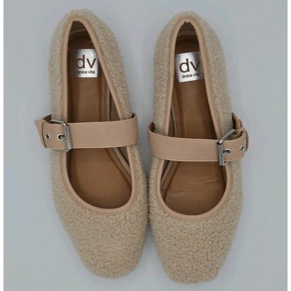 Dolce Vita Mellie Fuzzy Flat Mary Jane Loafers Womens Size 9 EUC - Picture 5 of 9